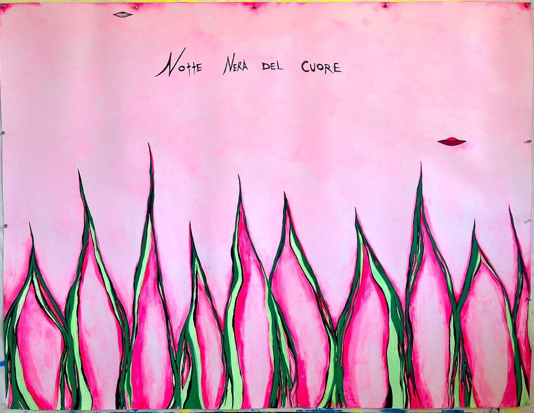 oil on paper, 2025, 46" x 60"