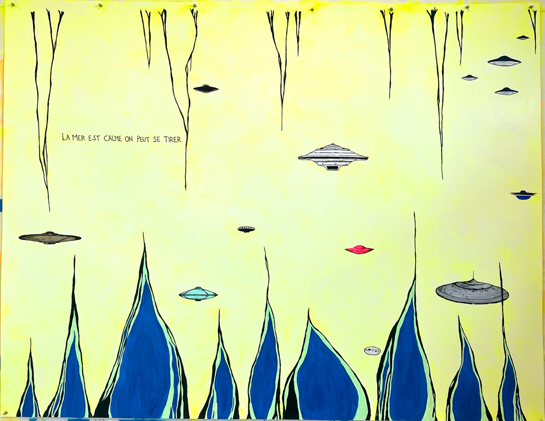 oil on paper, 2025, 46" x 60"