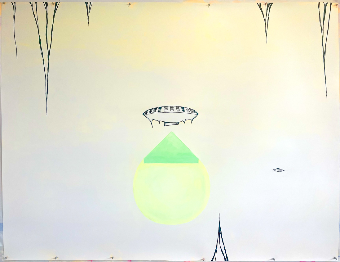 oil on paper, 2025, 46" x 60"