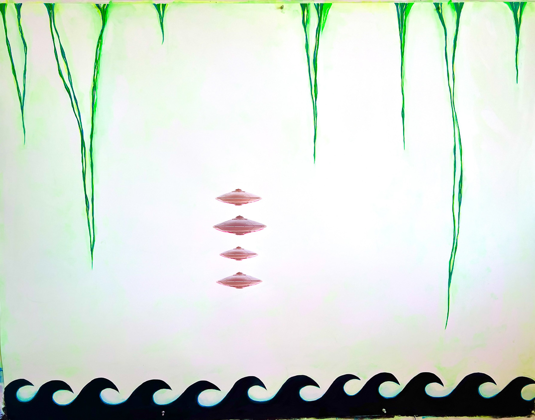 oil on paper, 2025, 46" x 60"